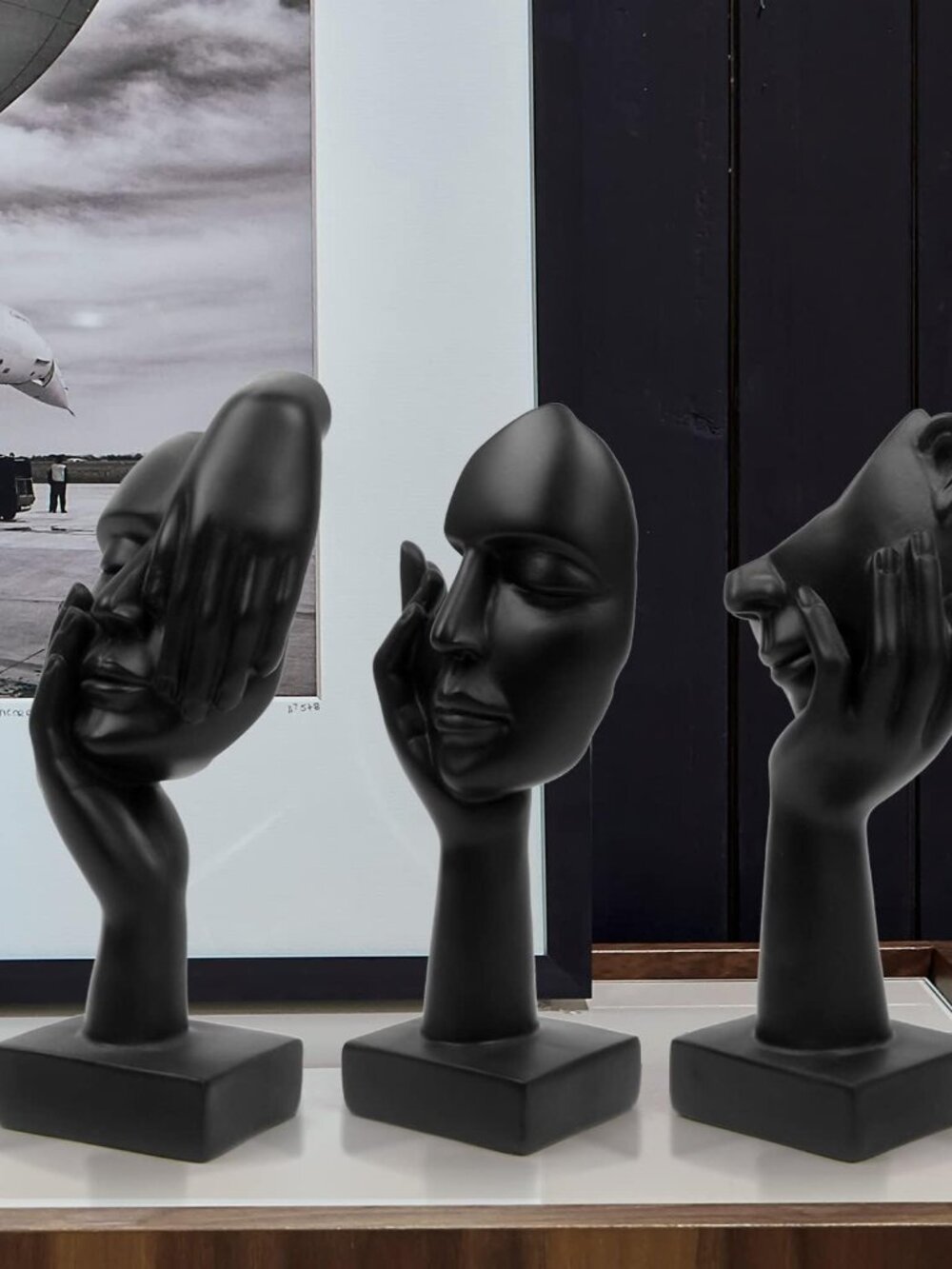 3 Pcs Thinker Statue,Modern Home Resin Sculptures,Collectible Figurines for Home - Picture 6 of 7